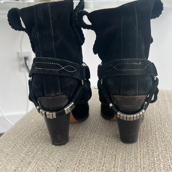 Isabel Marant Etoile Rawson Black Suede Harness Ankle Boot - Picture 2 of 5